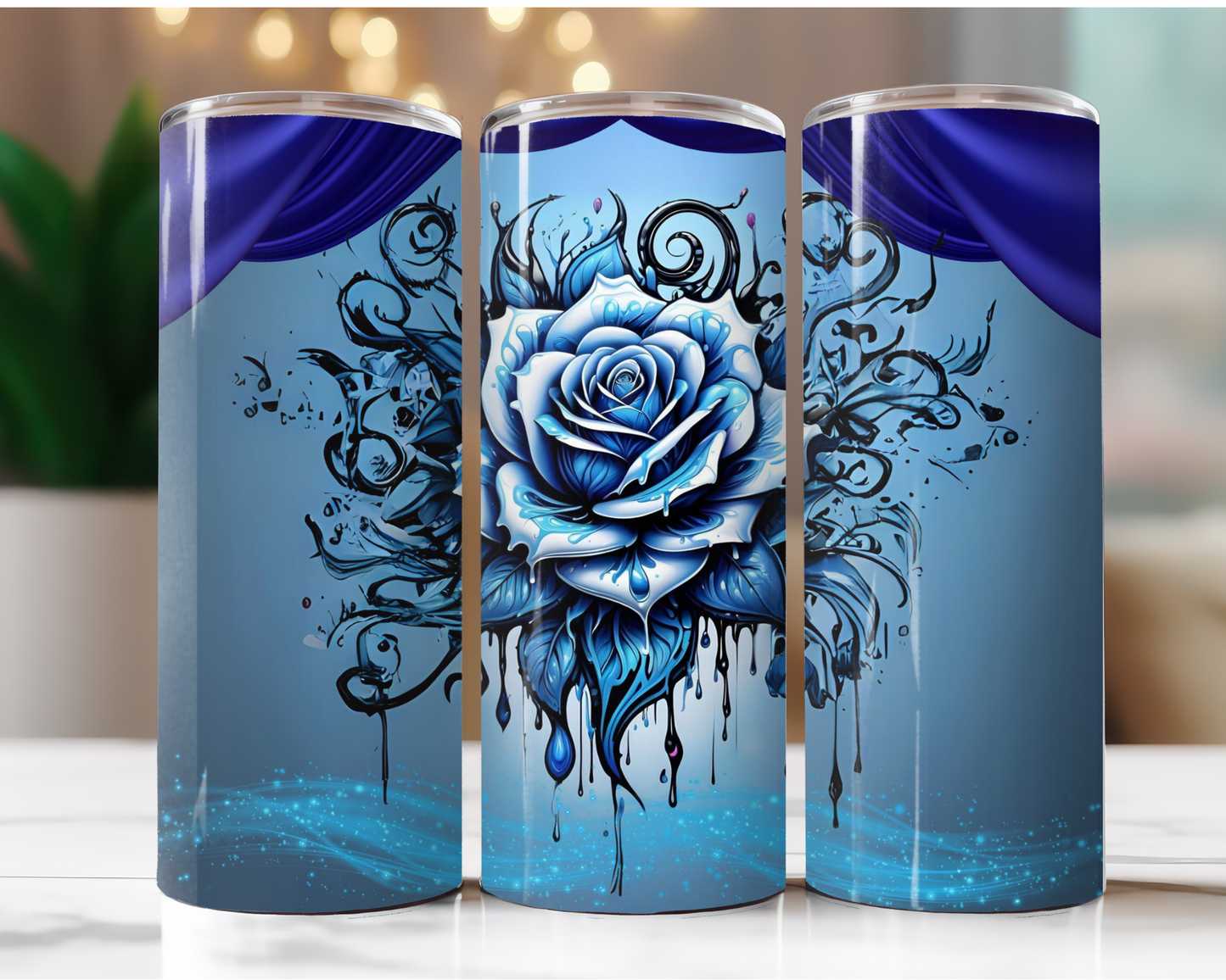 Blue Dripping Rose