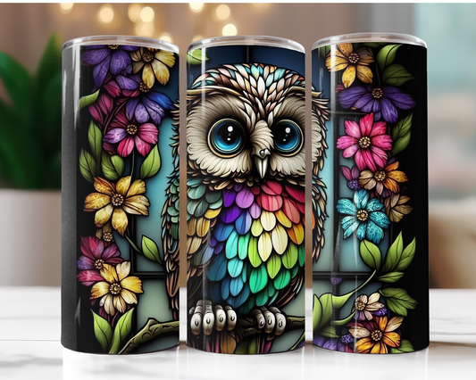 Sparkle Stained Glass Owl