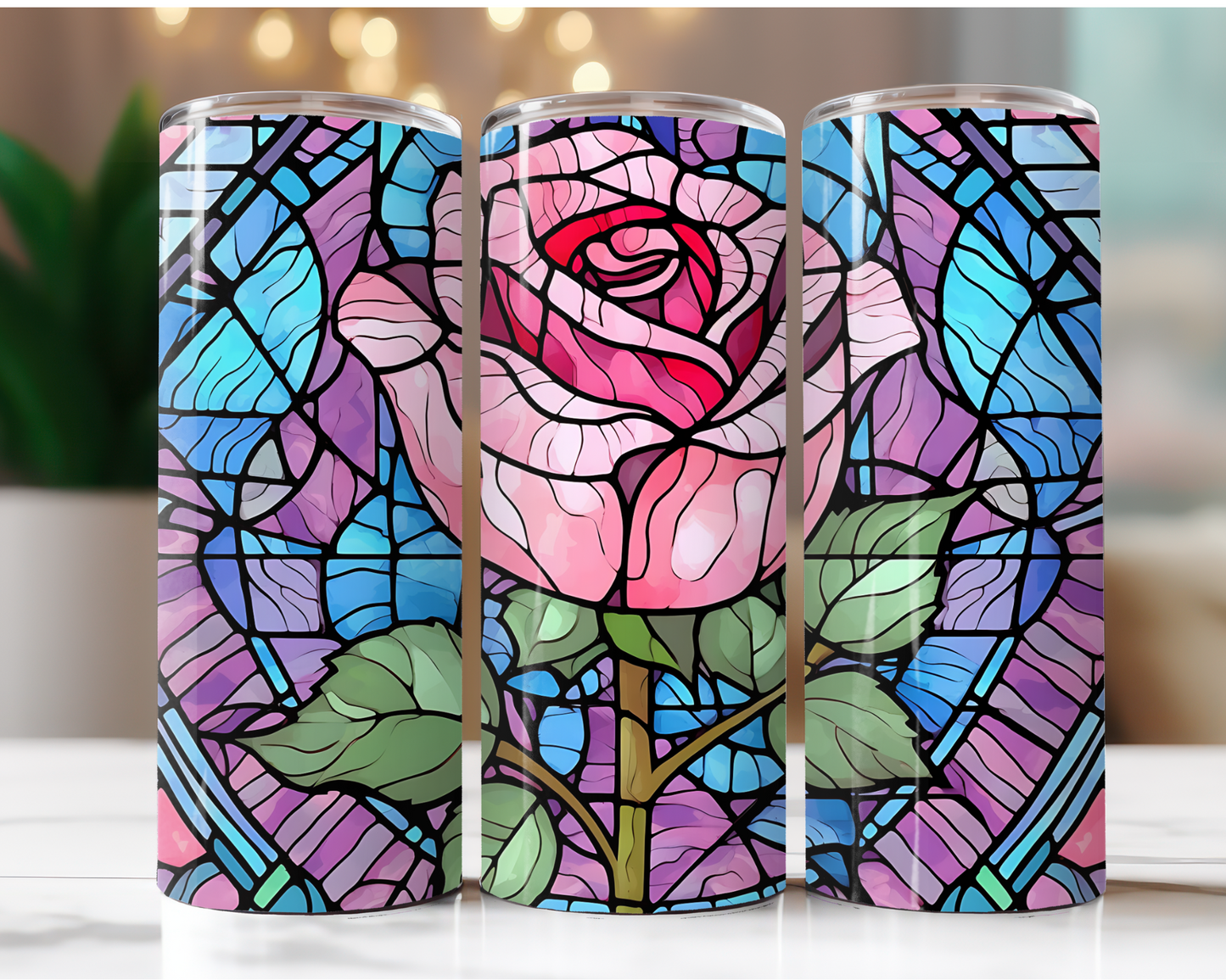 Stained Glass Rose