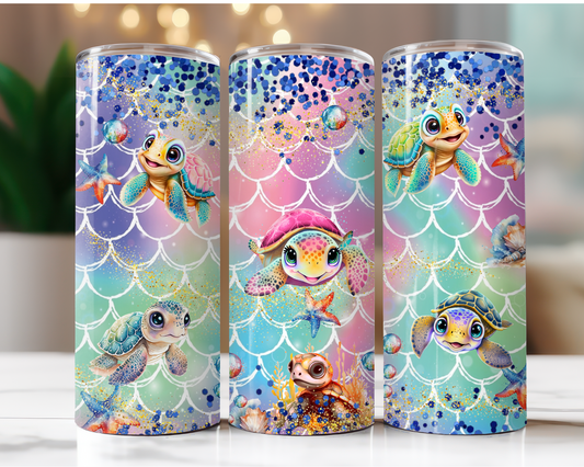 Mermaid Print Baby Turtles