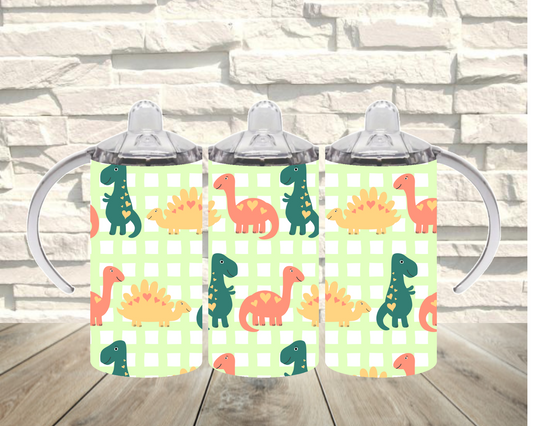 Dino Plaid Sippy Cup