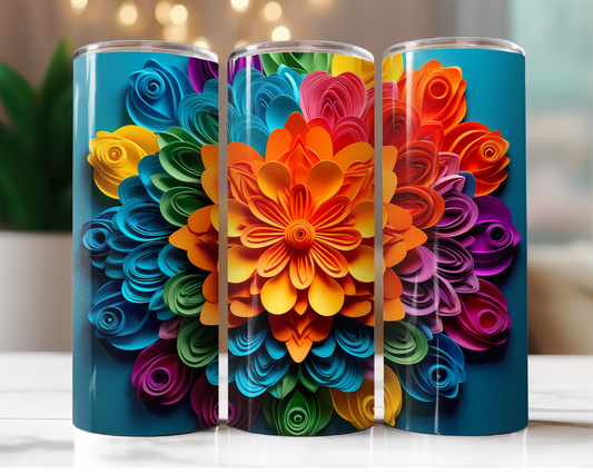 3D Bright Paper Flowers