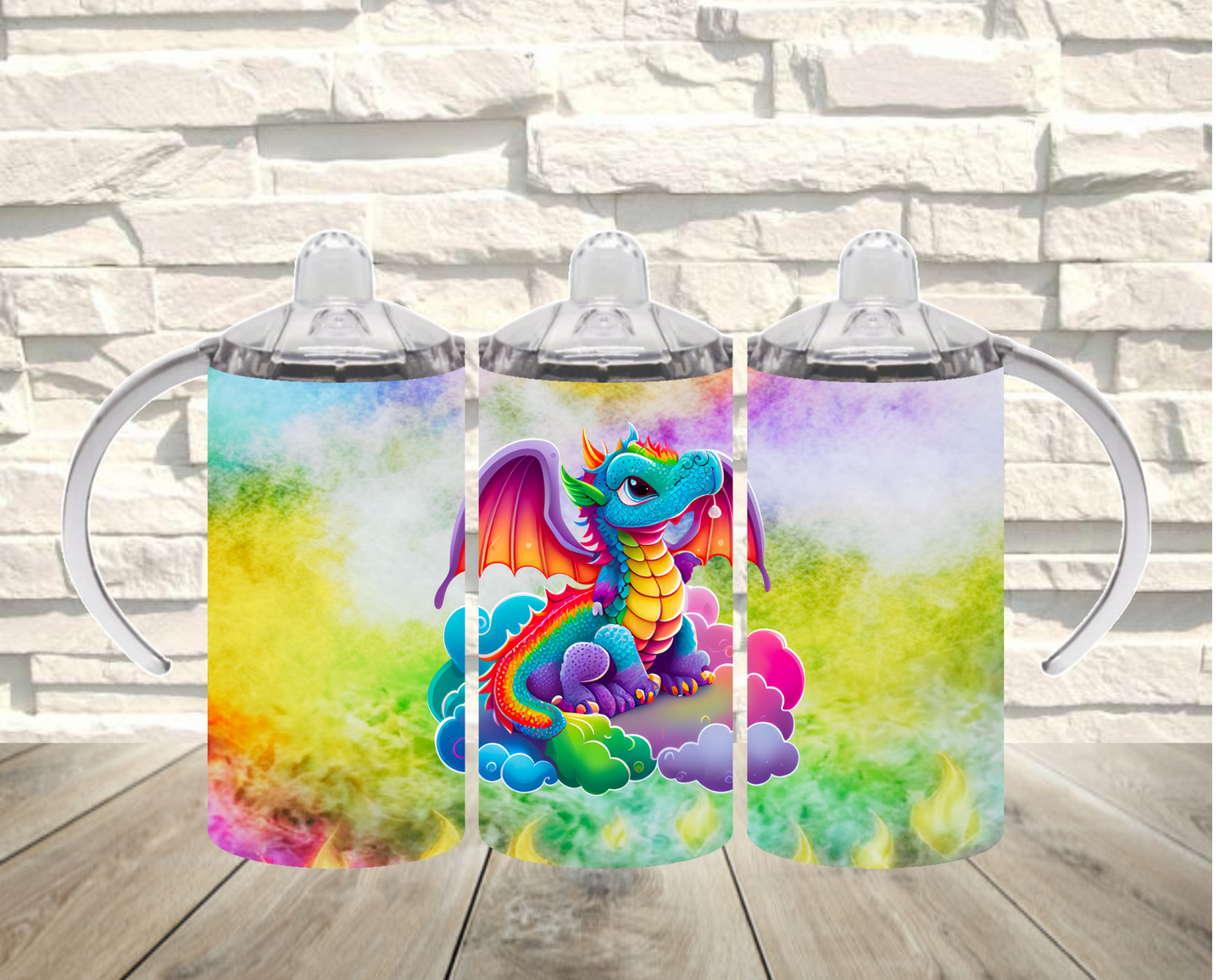 Colorful Cloud Dragon Sippy Cup