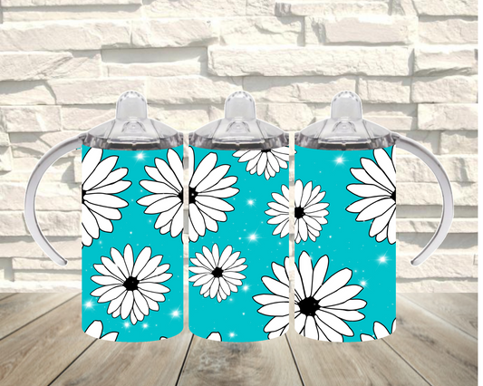 Teal Daisy Sippy Cup