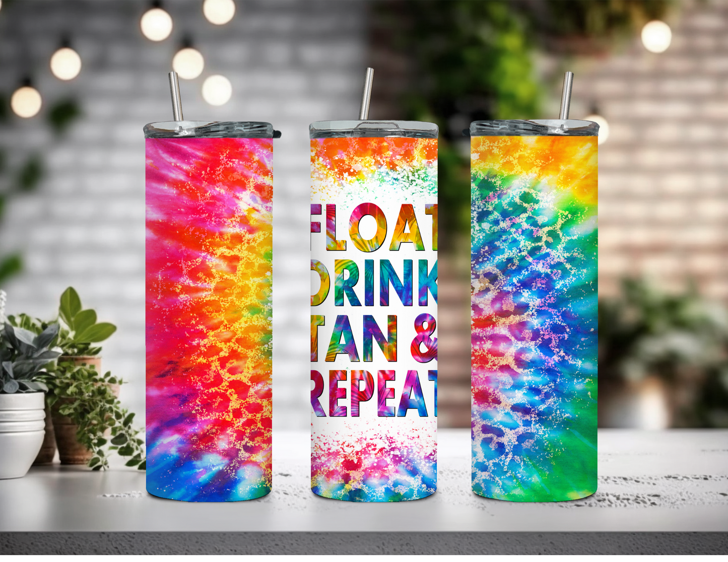 Float, Drink, Tan, & Repeat Tie Dye