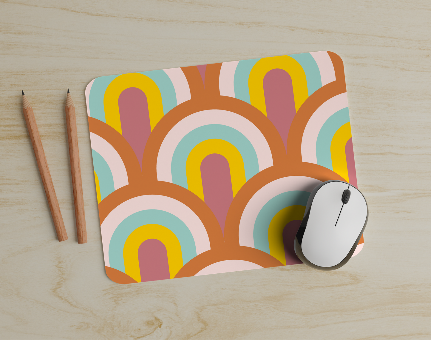 Boho Rainbow Mouse Pad