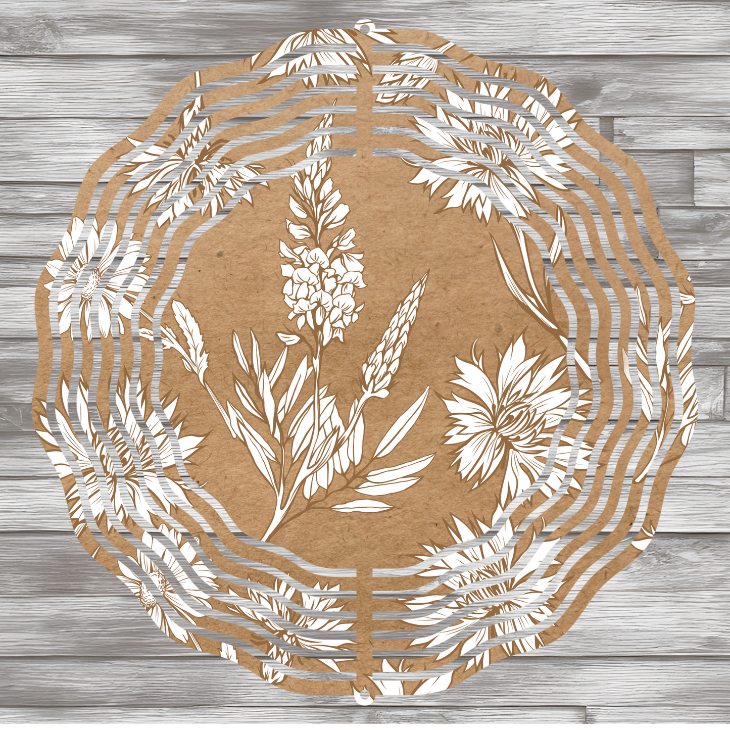 Beige Flower Wind Spinner