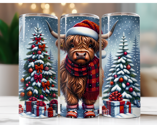 Christmas Highland Cow