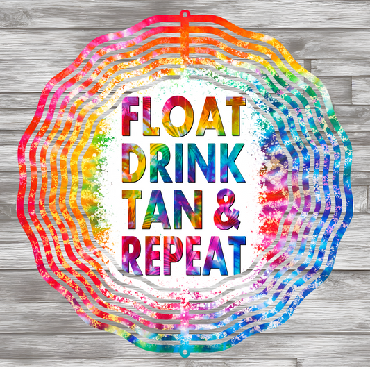 Float Drink Tan Repeat Wind Spinner