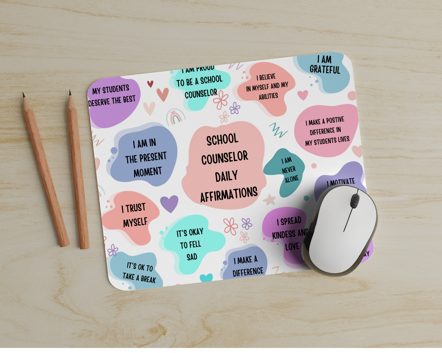 School Counselor Affirmation Mouse Pad