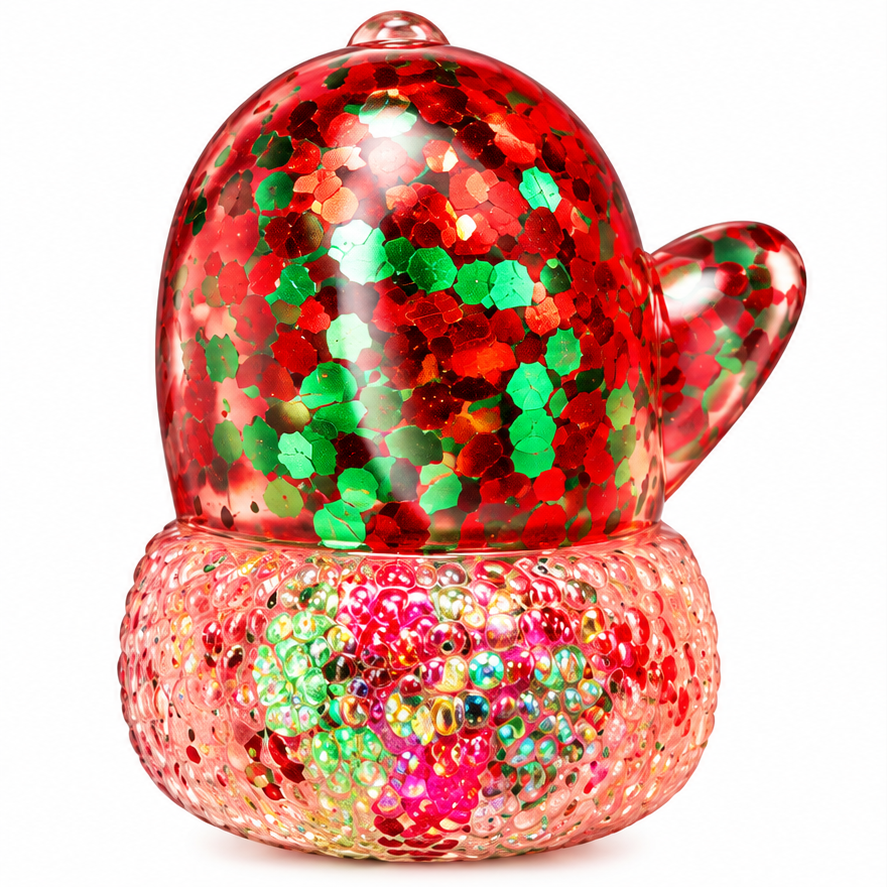 Glove glitter Christmas squishy
