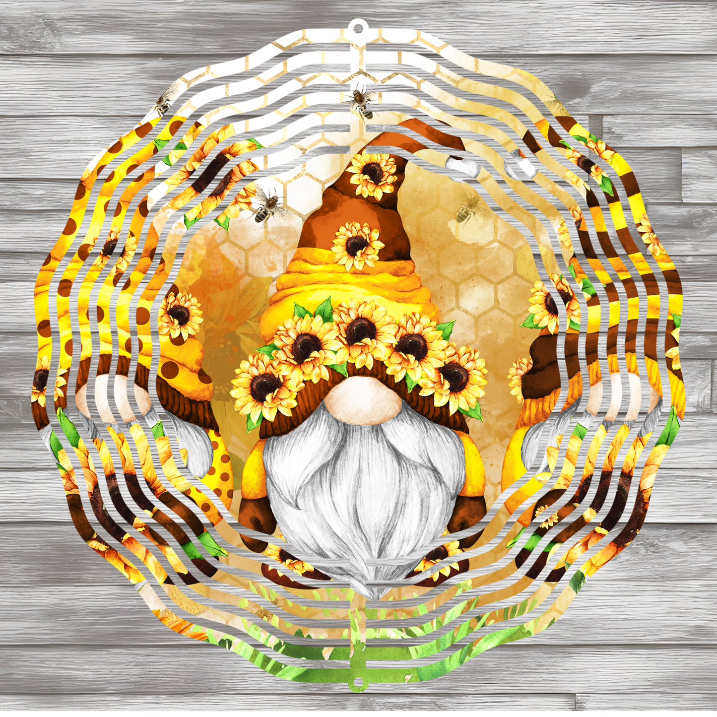 Sunflower Gnome Wind Spinner