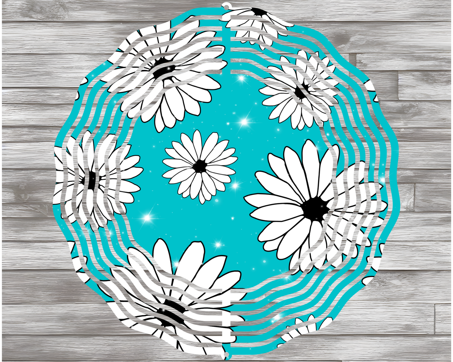 Teal Daisy Windspinner